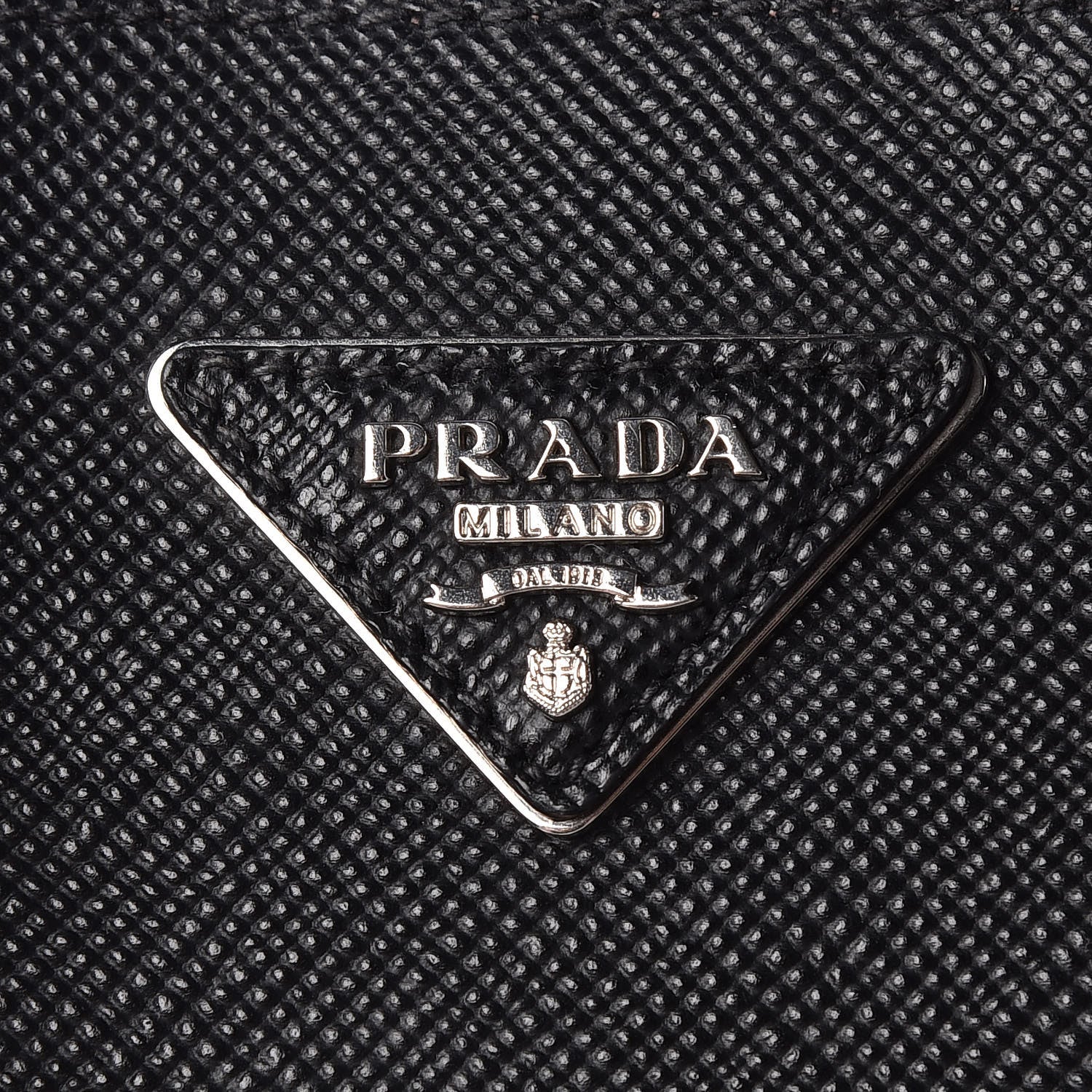 Prada Saffiano Cuir Medium Double Handle Tote Black Mughetto 9 of 11