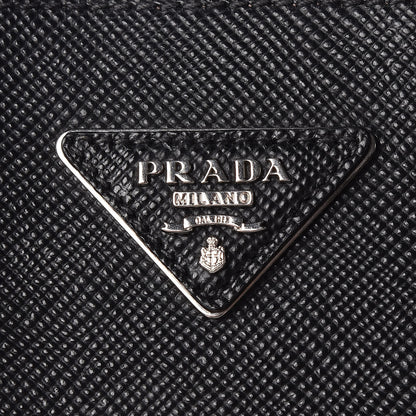 Prada Saffiano Cuir Medium Double Handle Tote Black Mughetto 9 of 11