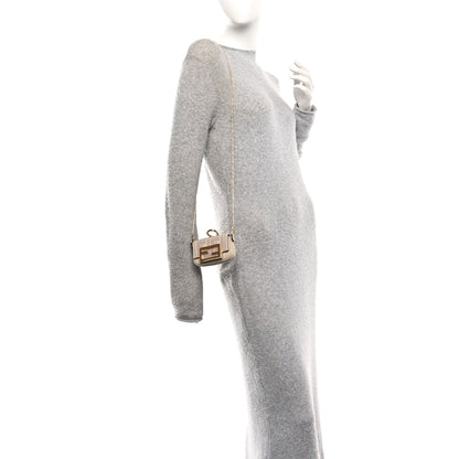 Fendi Canvas Vitello King FF Embroidered Nano Maxi Buckle Baguette Charm Nuvola 2 of 10