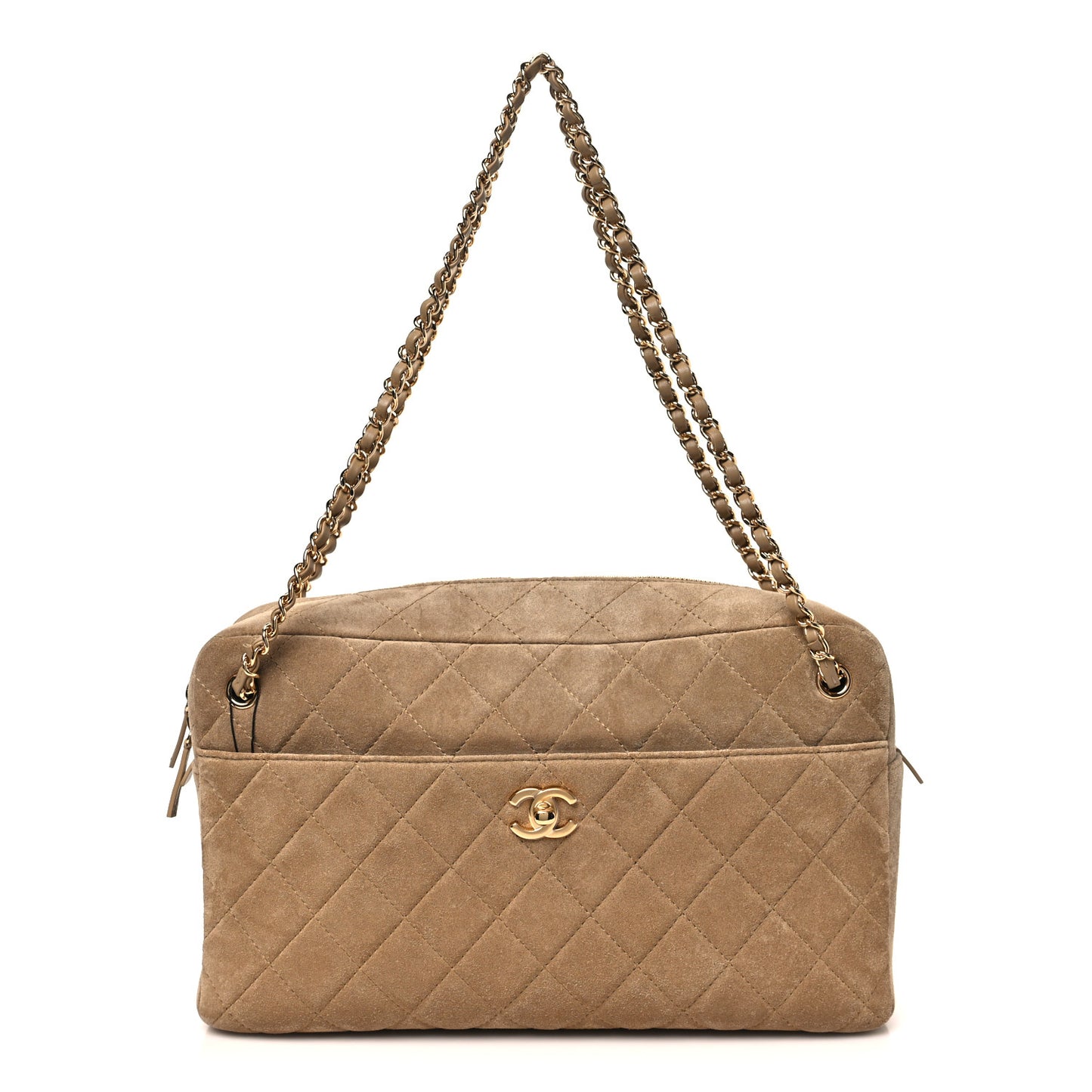 Suede Quilted Camerissimo Case Beige