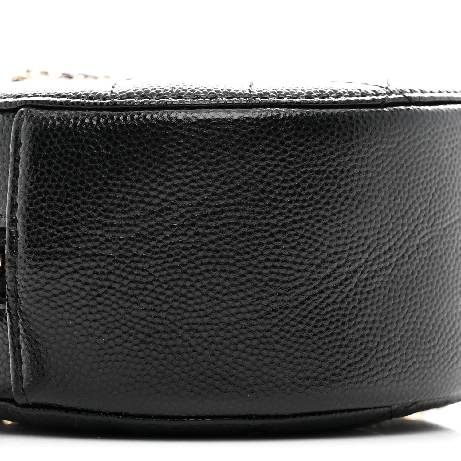 Chanel Caviar Quilted Crystal CC Round Clutch With Chain Black 9 of 10