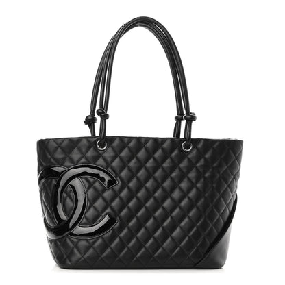 Chanel Calfskin Quilted Large Cambon Tote Black 1 of 11