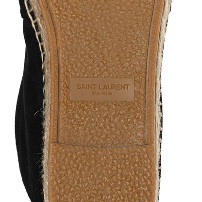 Saint Laurent Suede Monogram Espadrilles 37.5 Black 6 of 8