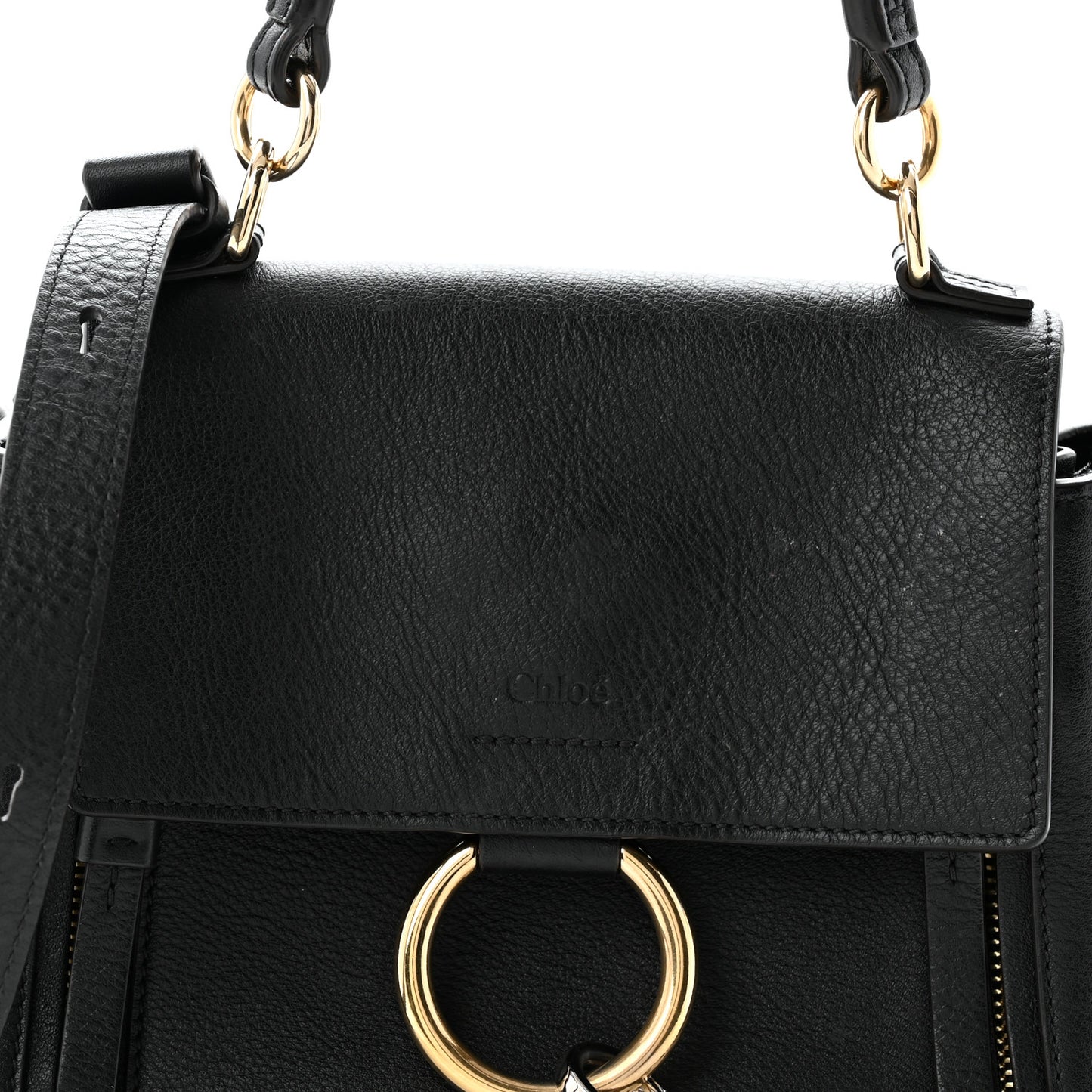 Calfskin Mini Faye Day Shoulder Bag Black
