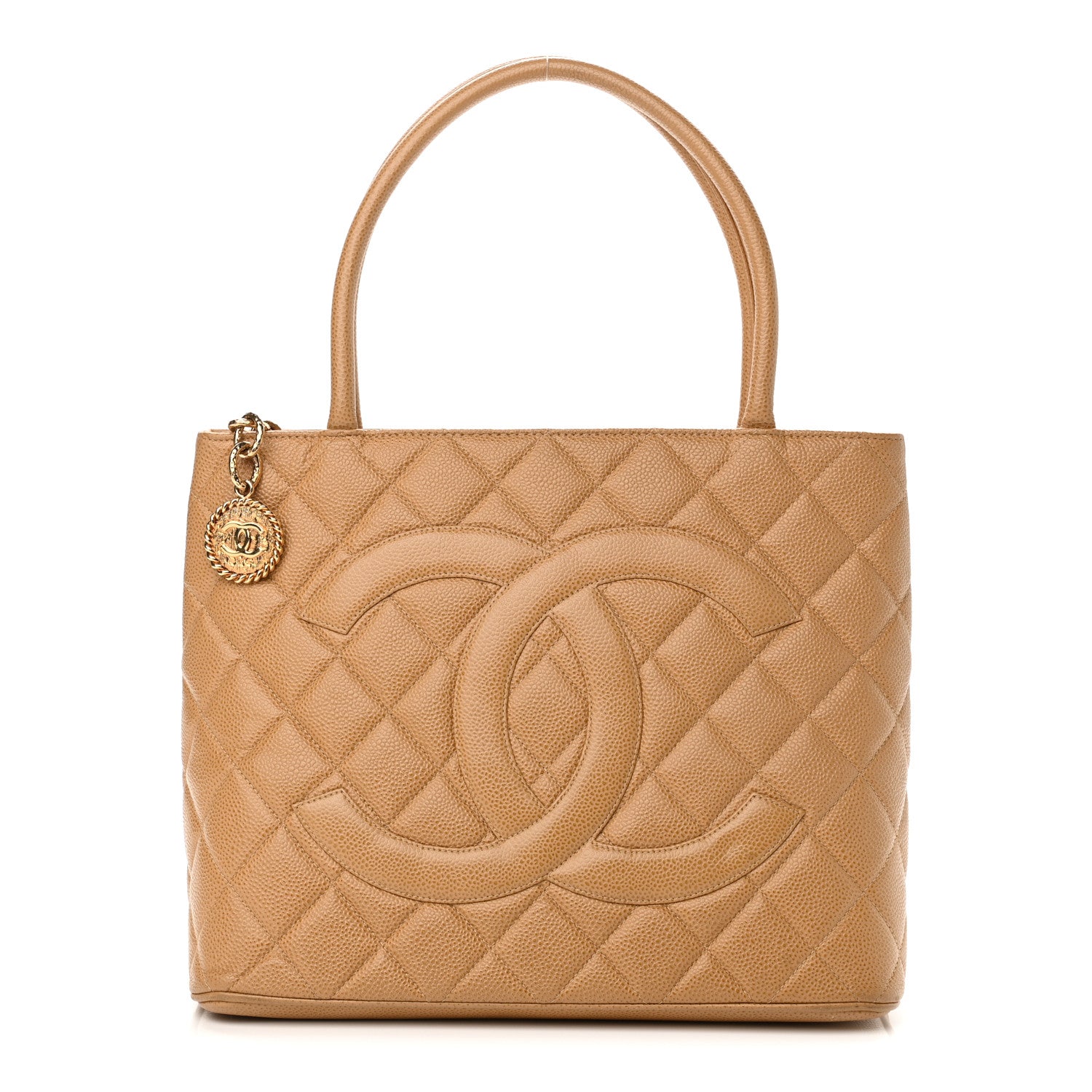 Chanel Caviar Medallion CC Tote Dark Beige 1 of 11