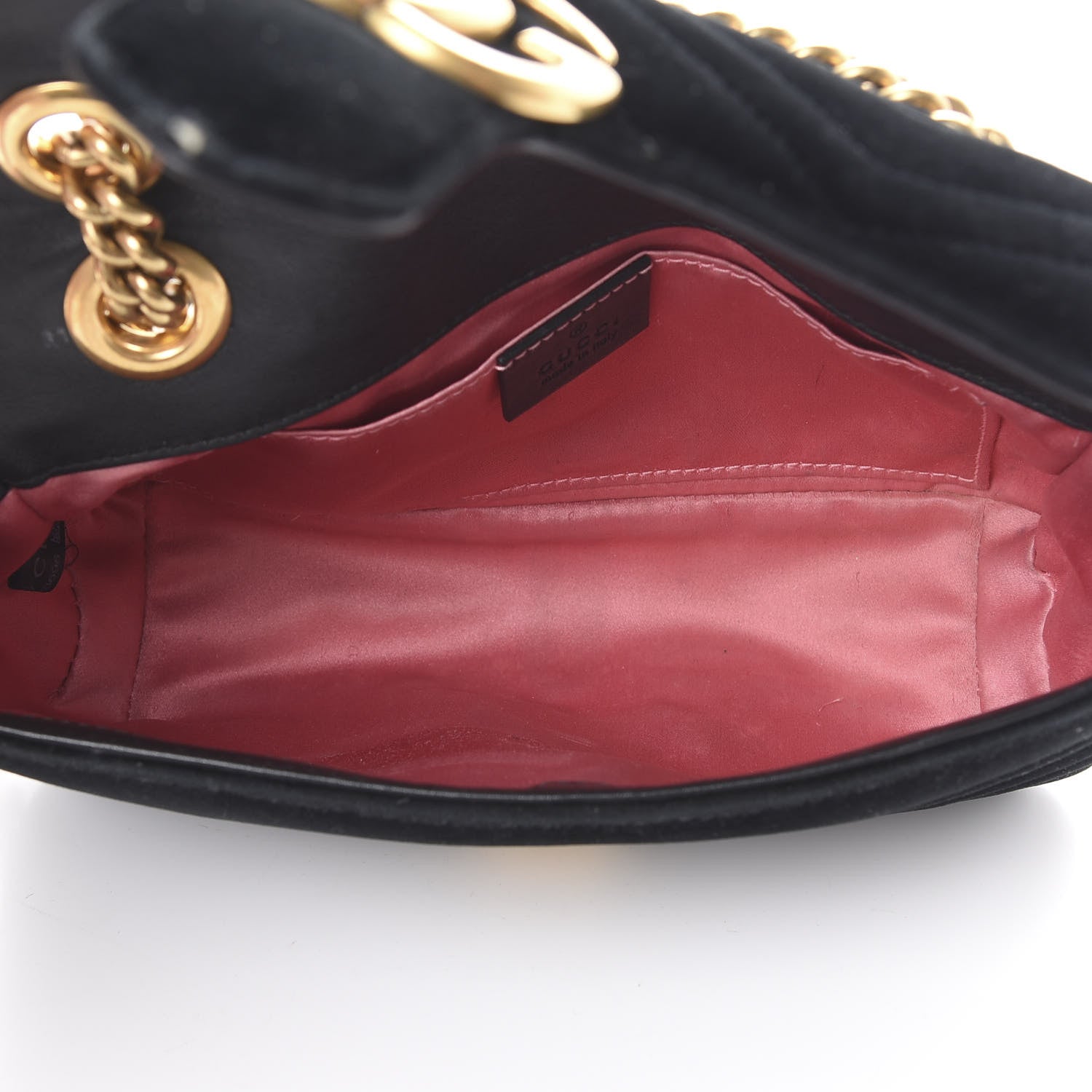 Gucci Velvet Matelasse Mini GG Marmont Shoulder Bag Black 4 of 20