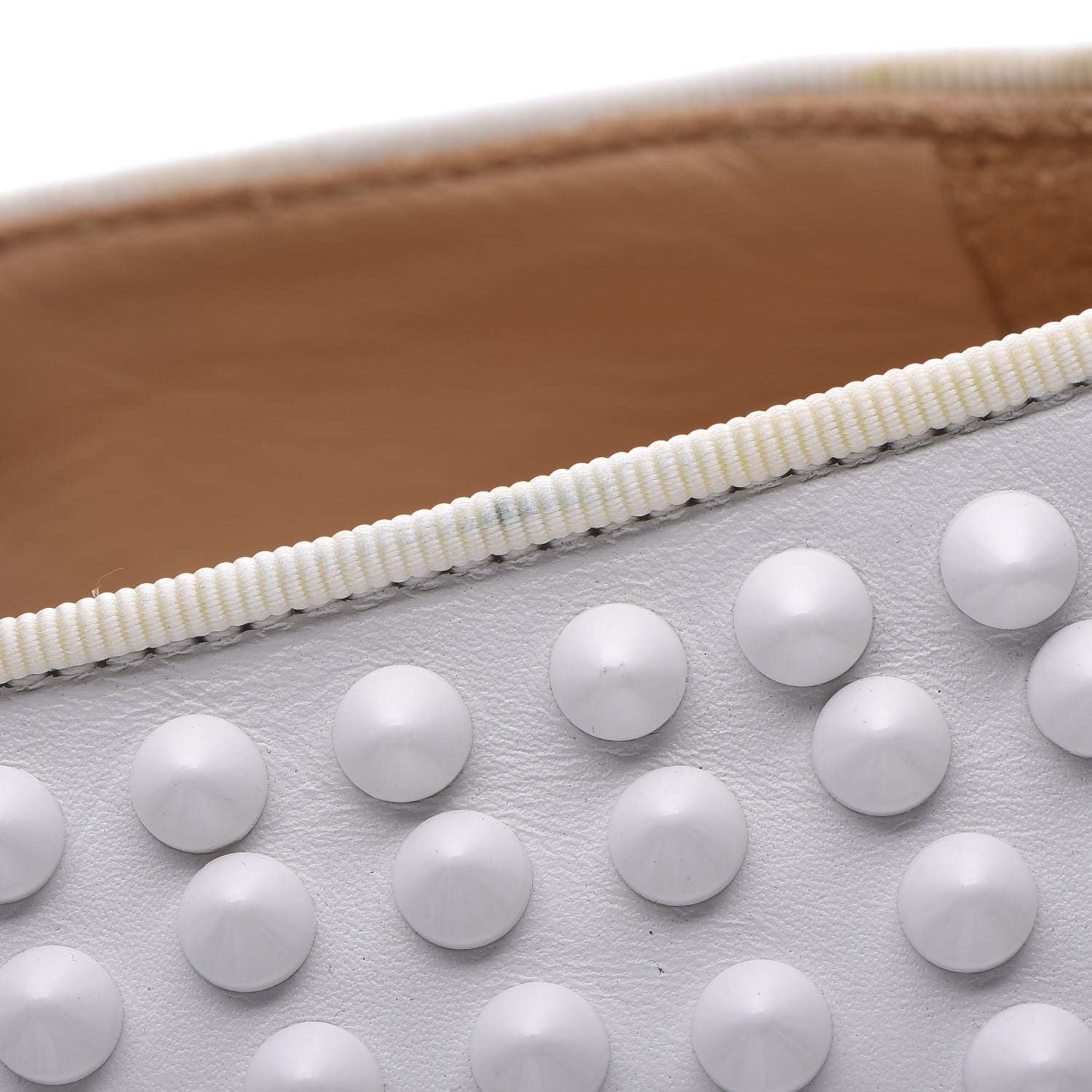 Christian Louboutin Calfskin Spikes Mens Roller Boat Flat 39 White 12 of 14