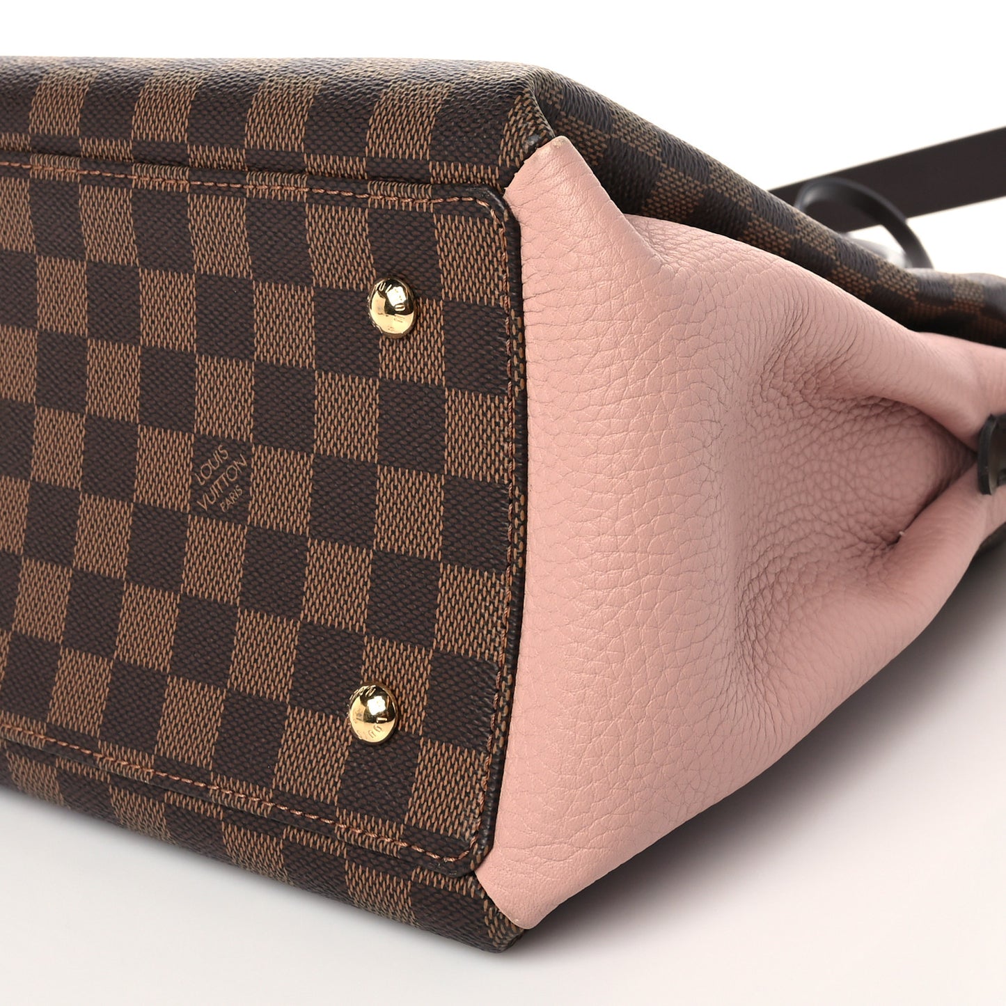Cuir Taurillon Damier Ebene Normandy Magnolia
