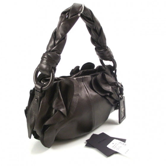 Nappa Mordore Ruffle Shoulder Bag