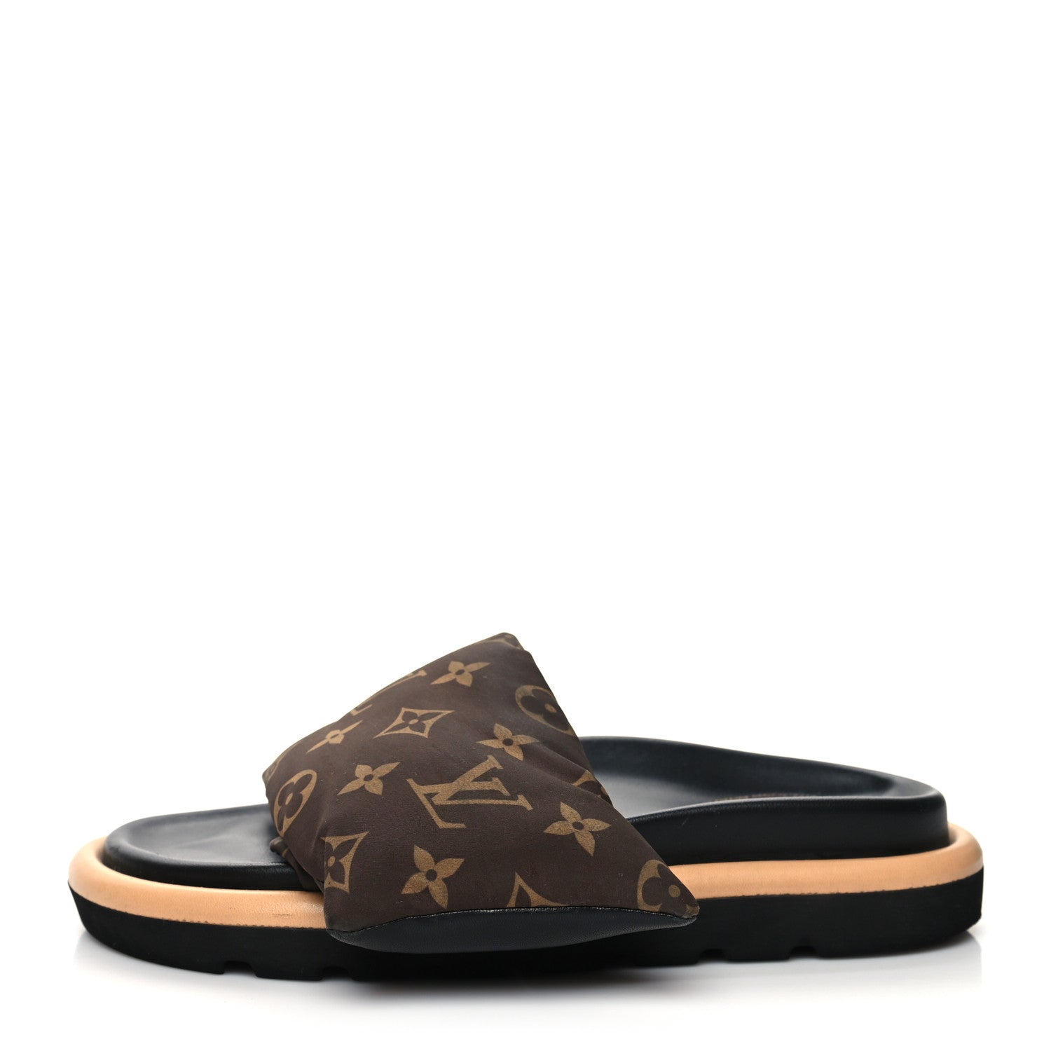 Louis Vuitton Nylon Monogram Pool Pillow Comfort Mule 37 Cacao Brown 1 of 9
