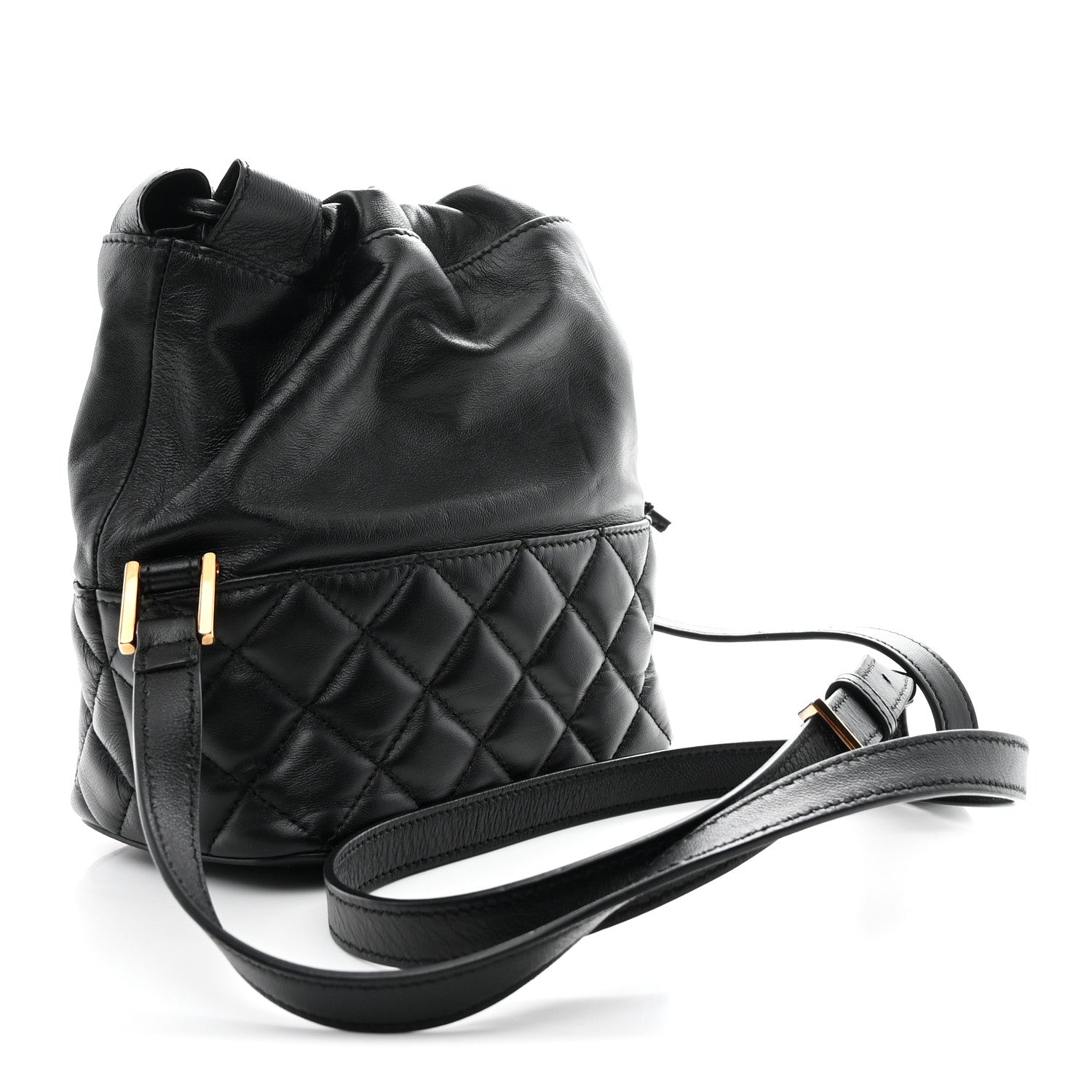 Versace Nappa Quilted Medusa Bucket Bag Black 3 of 10