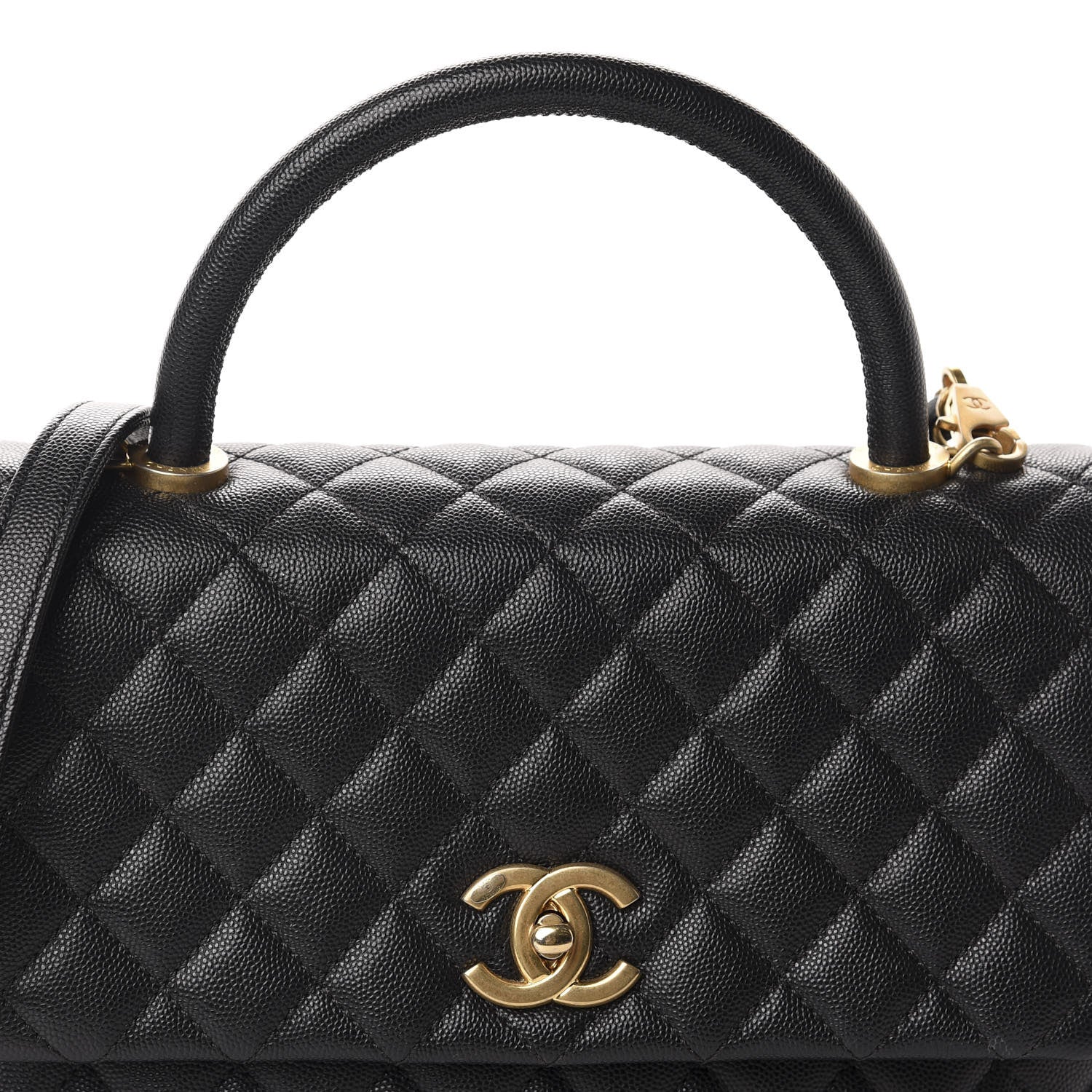 Chanel Caviar Quilted Small Coco Handle Flap Black 11 of 11