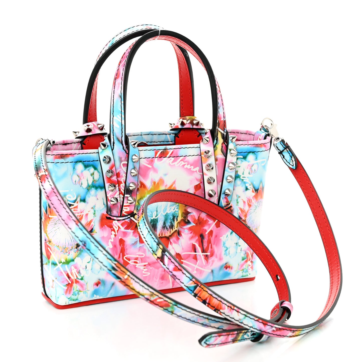 Calfskin Nano Celebration Print Cabata Tote Multicolor