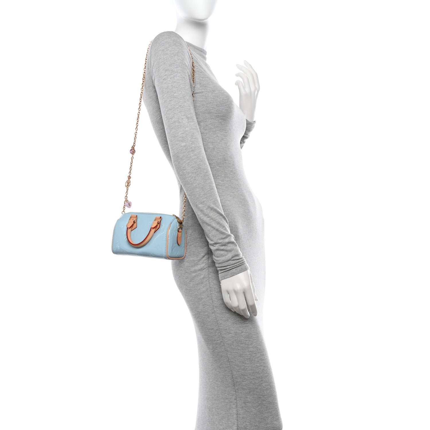 Louis Vuitton Vernis Monogram Nano Speedy Sky 2 of 10