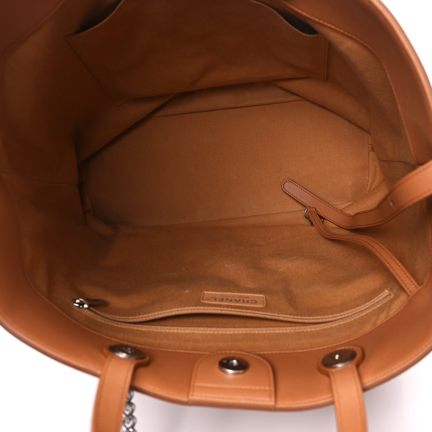 Calfskin Large Coco Eyelets Shopping Tote Camel