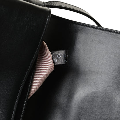 Gucci Vitello Palmellato Lux Small Arli Flap Shoulder Bag Black 8 of 13