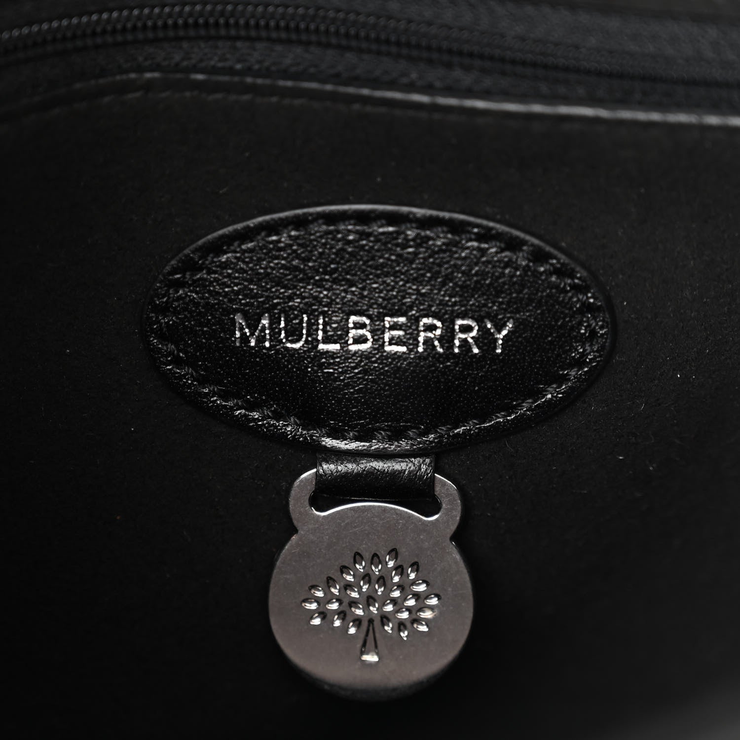 Mulberry Shiny Buffalo Medium Lily Flap Black 6 of 9