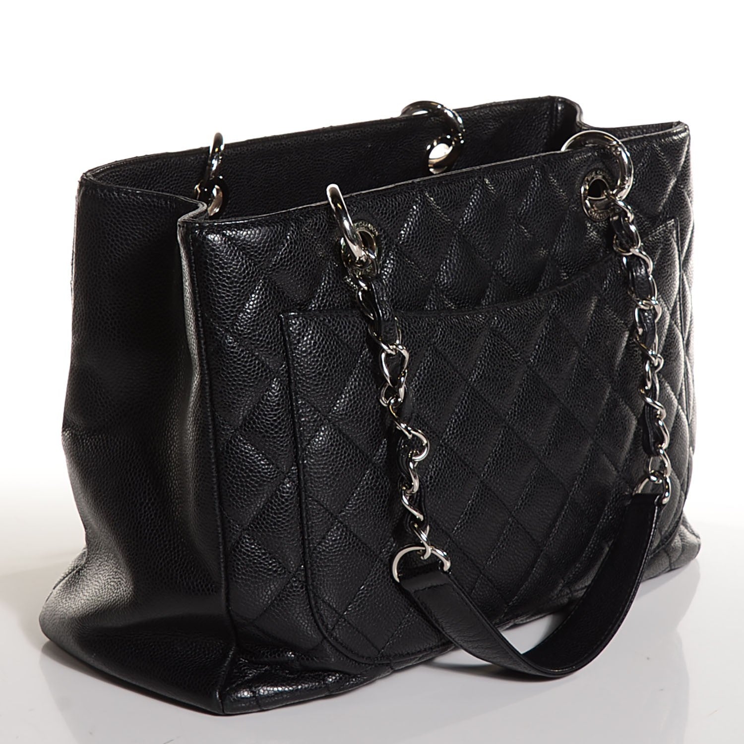 Chanel Caviar Quilted Grand Shopping Tote GST Black 3 of 7