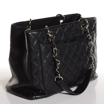 Chanel Caviar Quilted Grand Shopping Tote GST Black 3 of 7