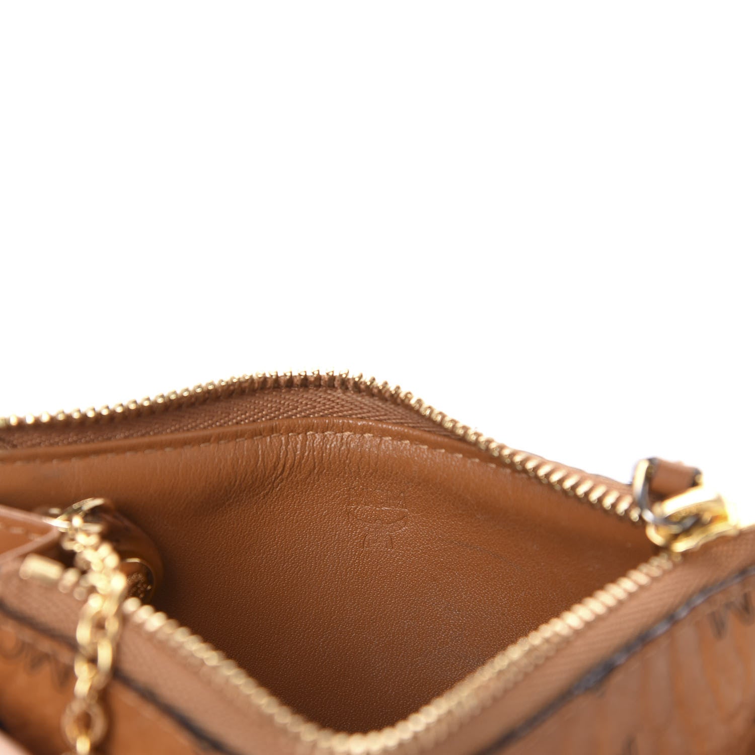 MCM Visetos Key Pouch Cognac 6 of 8