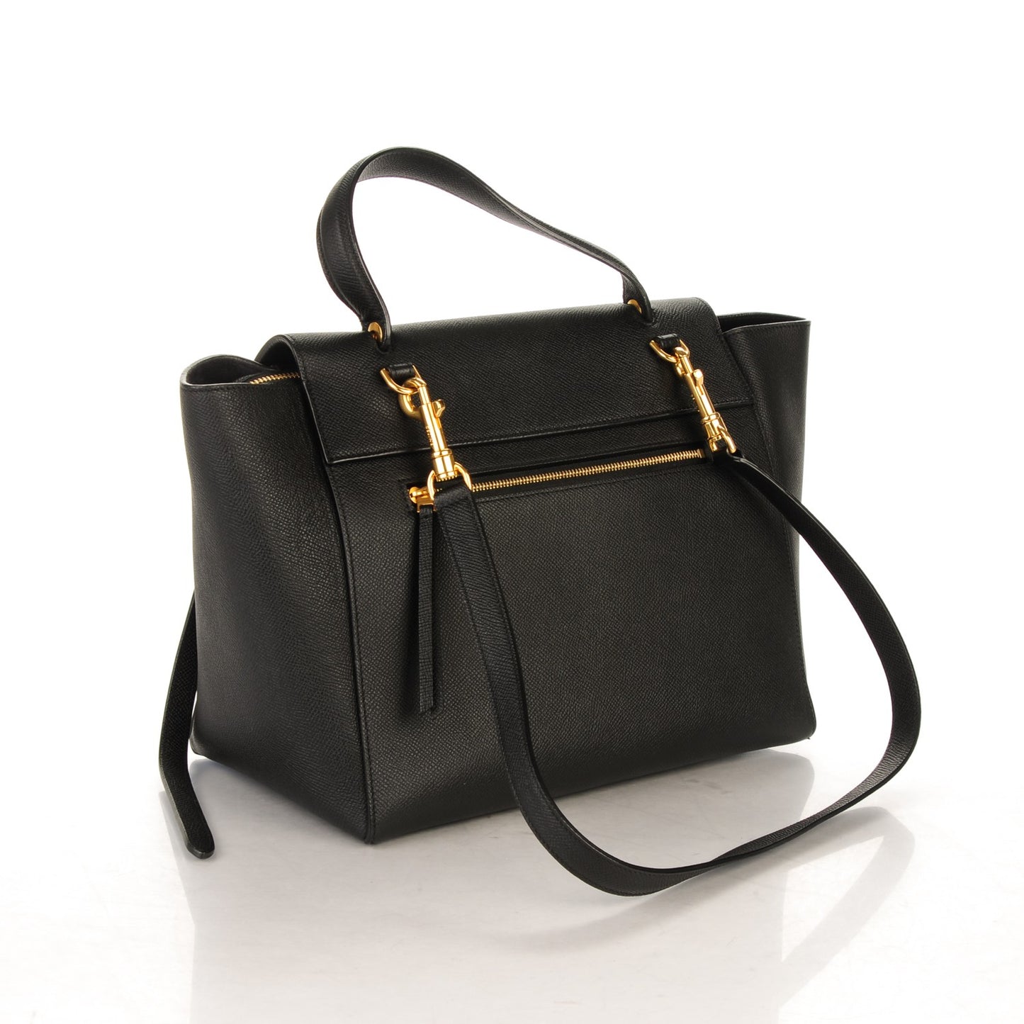 Grained Calfskin Mini Belt Bag Black
