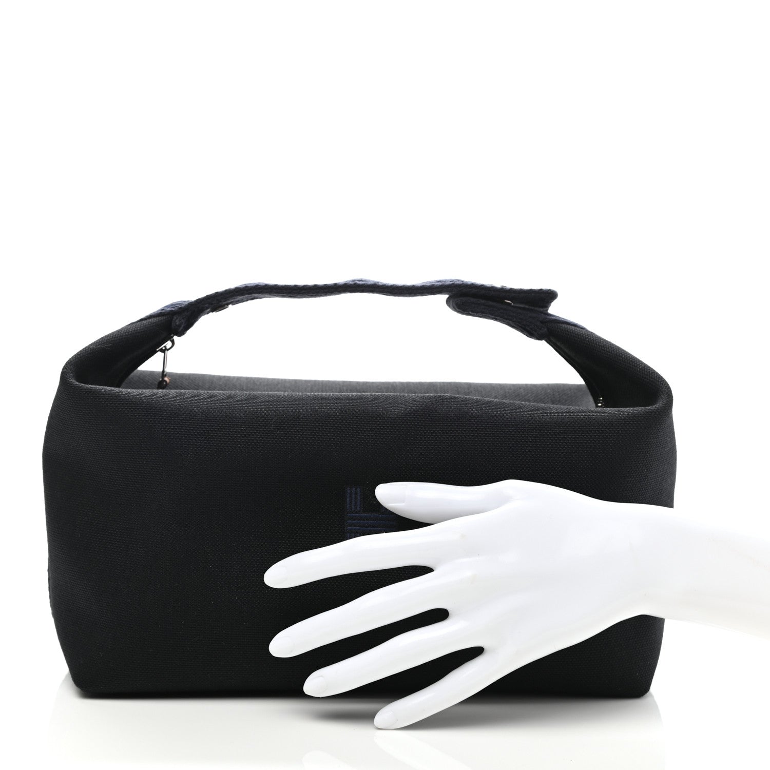 Hermes Canvas Large Bride-A-Brac Pouch Bleu Nuit 2 of 8