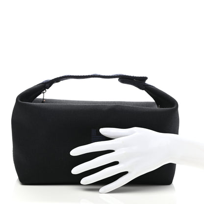 Hermes Canvas Large Bride-A-Brac Pouch Bleu Nuit 2 of 8