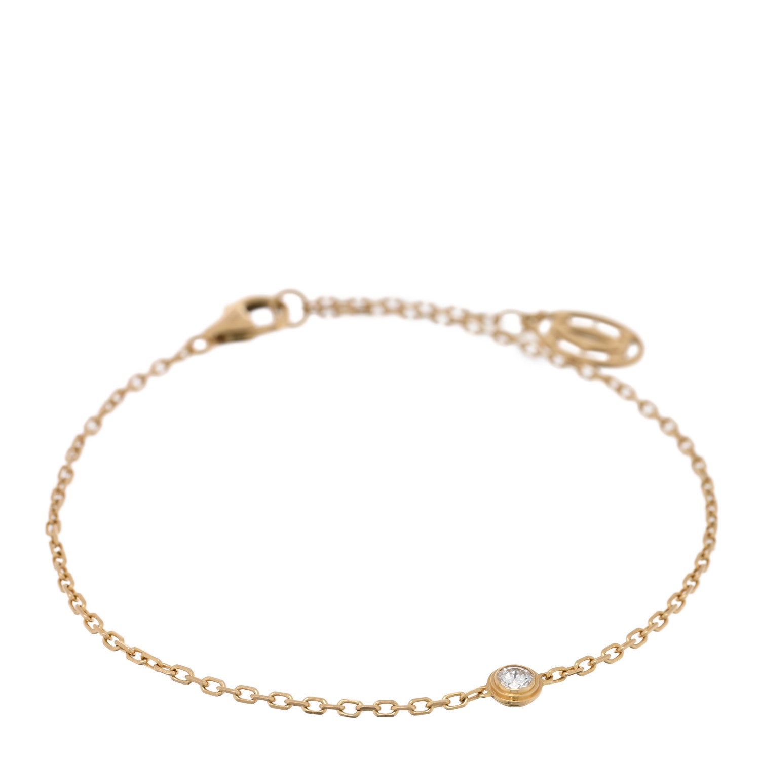 Cartier 18K Yellow Gold Diamond LM D'Amour Bracelet 1 of 3