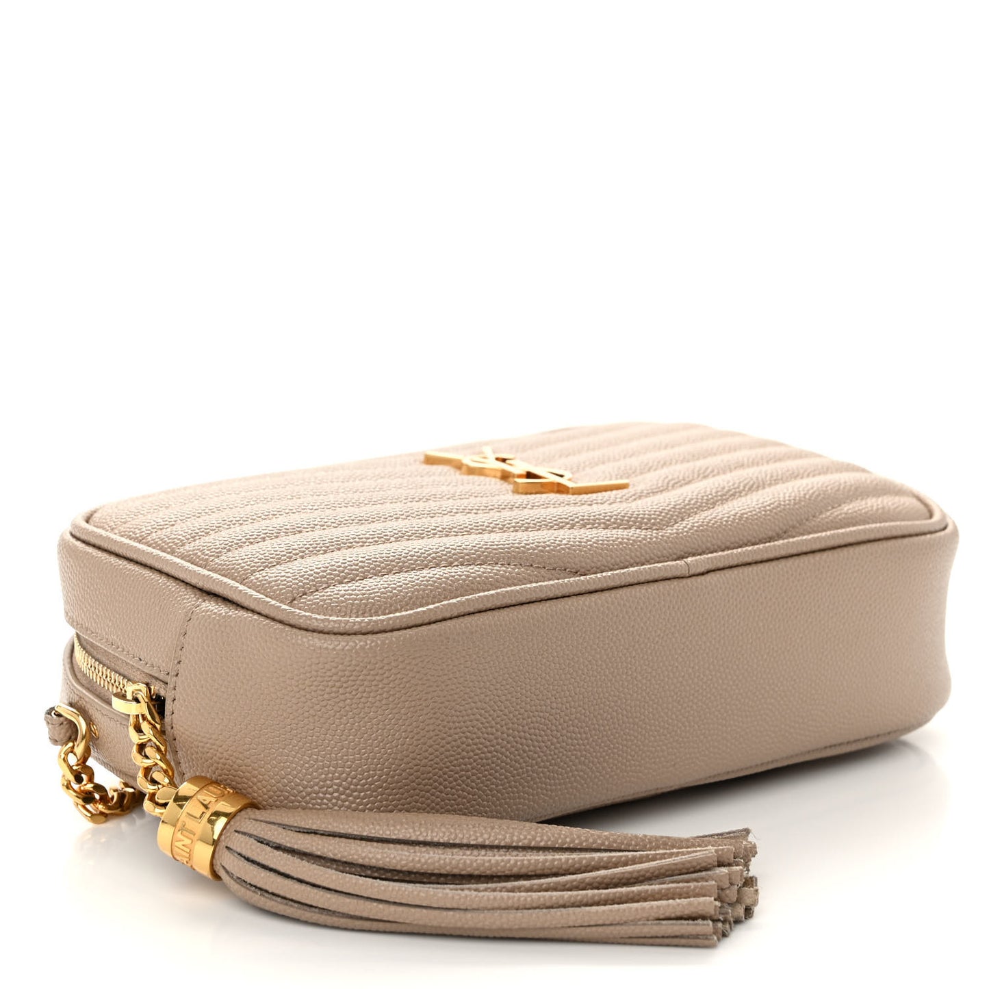 Grain De Poudre Matelasse Monogram Mini Lou Camera Bag Dark Beige