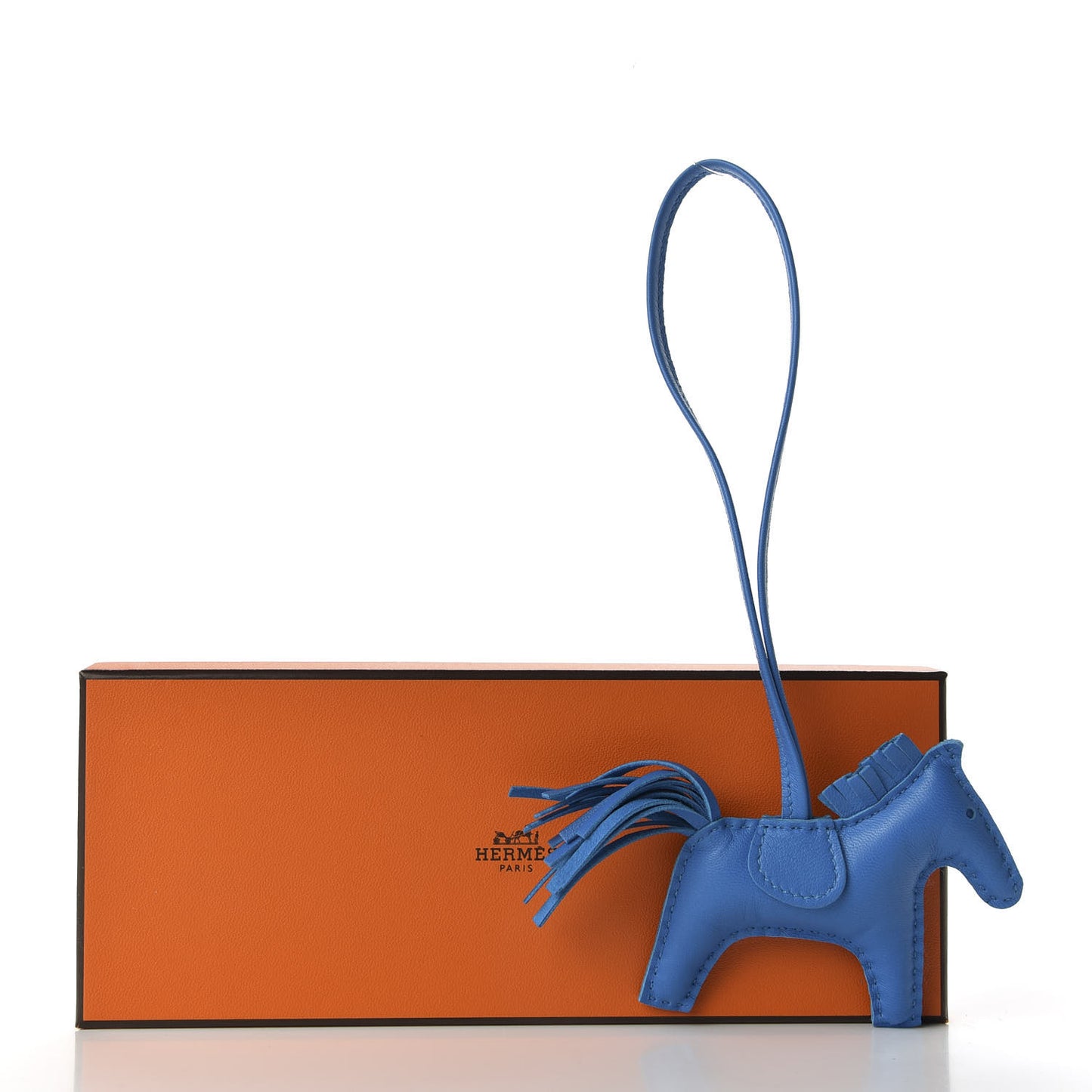 Milo Lambskin Grigri Rodeo Horse Bag Charm PM Bleu Zanzibar