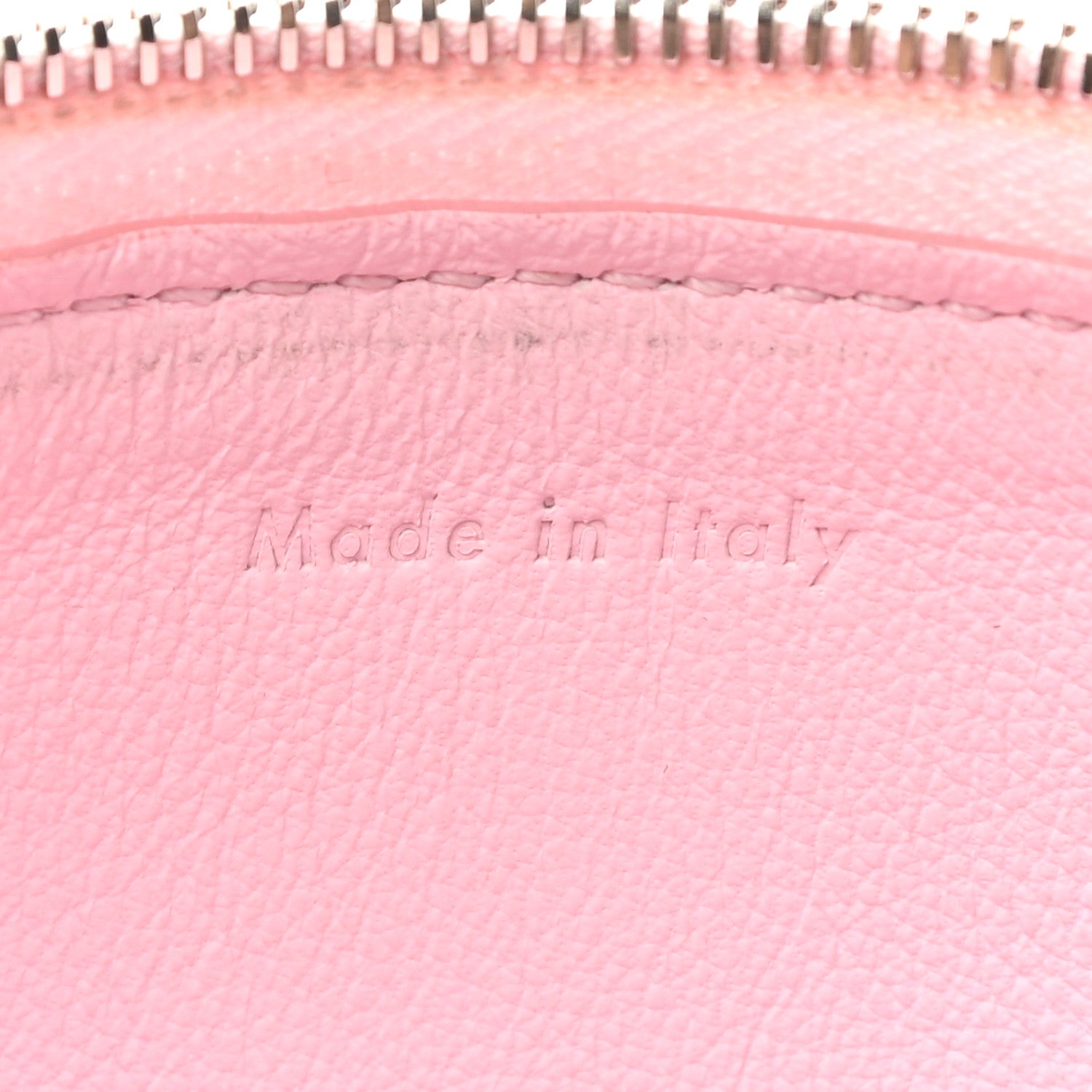 Celine Lambskin Bi-Color Coin and Card Pouch Pale Pink Espresso 6 of 9
