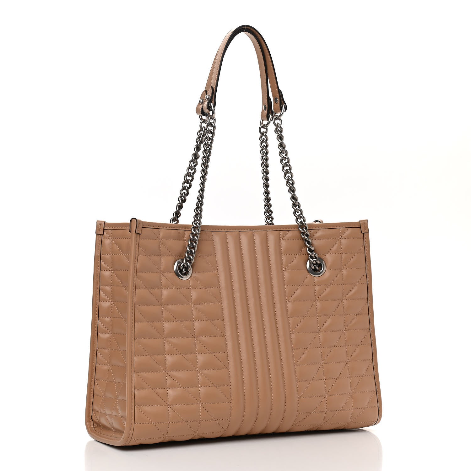 Gucci Calfskin Matelasse Aria Medium GG Marmont Shoulder Tote Camelia 3 of 10