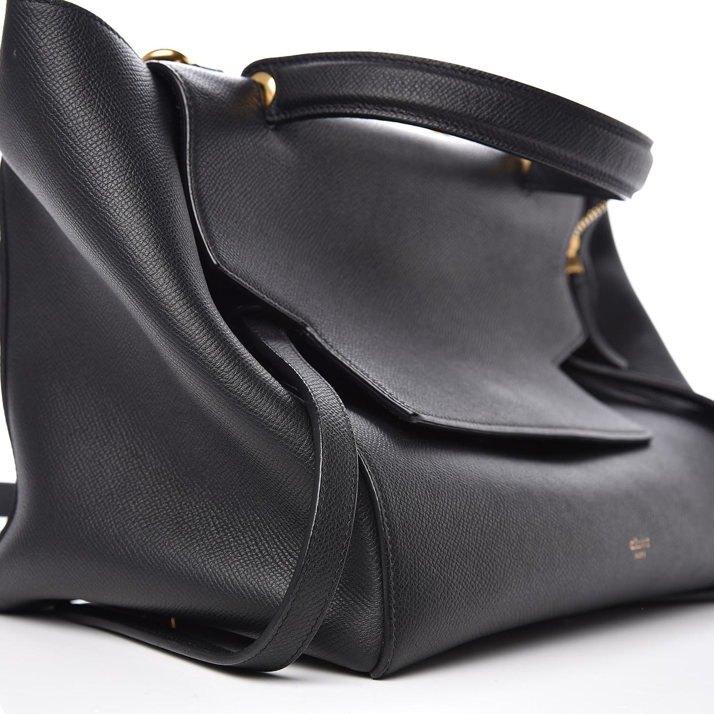 Grained Calfskin Mini Belt Bag Black