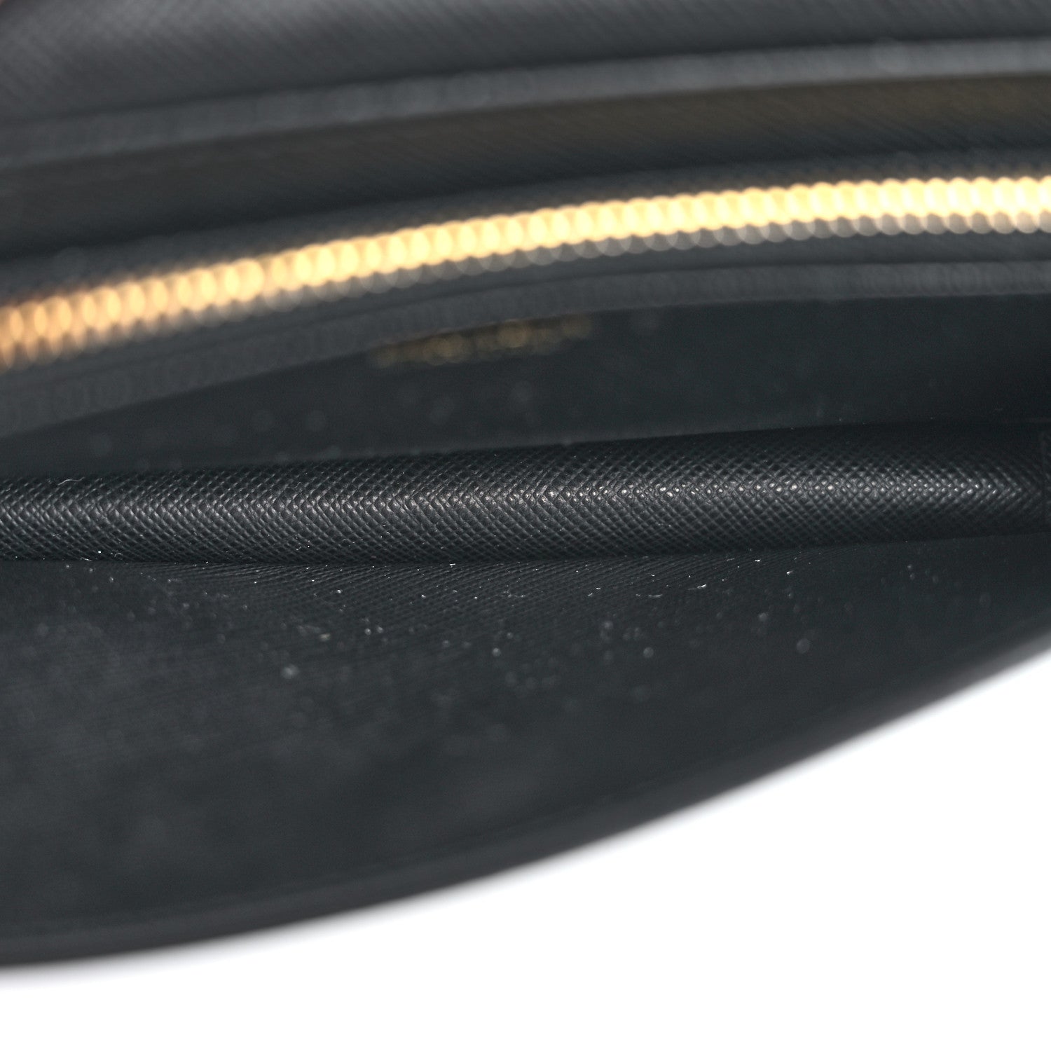 Prada Saffiano Metal Wristlet Wallet Black 5 of 13