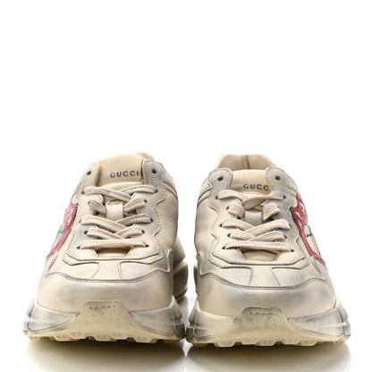 Gucci Calfskin Mouth Print Womens Rhyton Sneakers 36 Ivory 2 of 8
