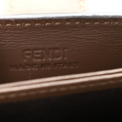 Fendi Vitello Liberty F is Fendi Bi-Color FF 1974 Embossed Gusseted Card Holder Maya Black 6 of 9