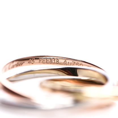 Cartier 18K Pink Yellow White Gold Extra Small Trinity Ring 45 3.25 3 of 4