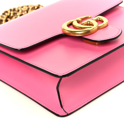 Gucci Knight Calfskin Small GG Marmont Chain Handle Bag Pink Tropical Flower 10 of 11