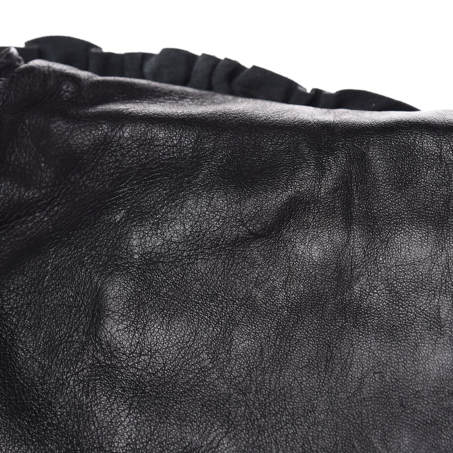 Lambskin Laser Cut Laceland Shoulder Bag Black