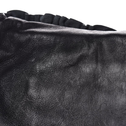 Valentino Garavani Lambskin Laser Cut Laceland Shoulder Bag Black 7 of 14