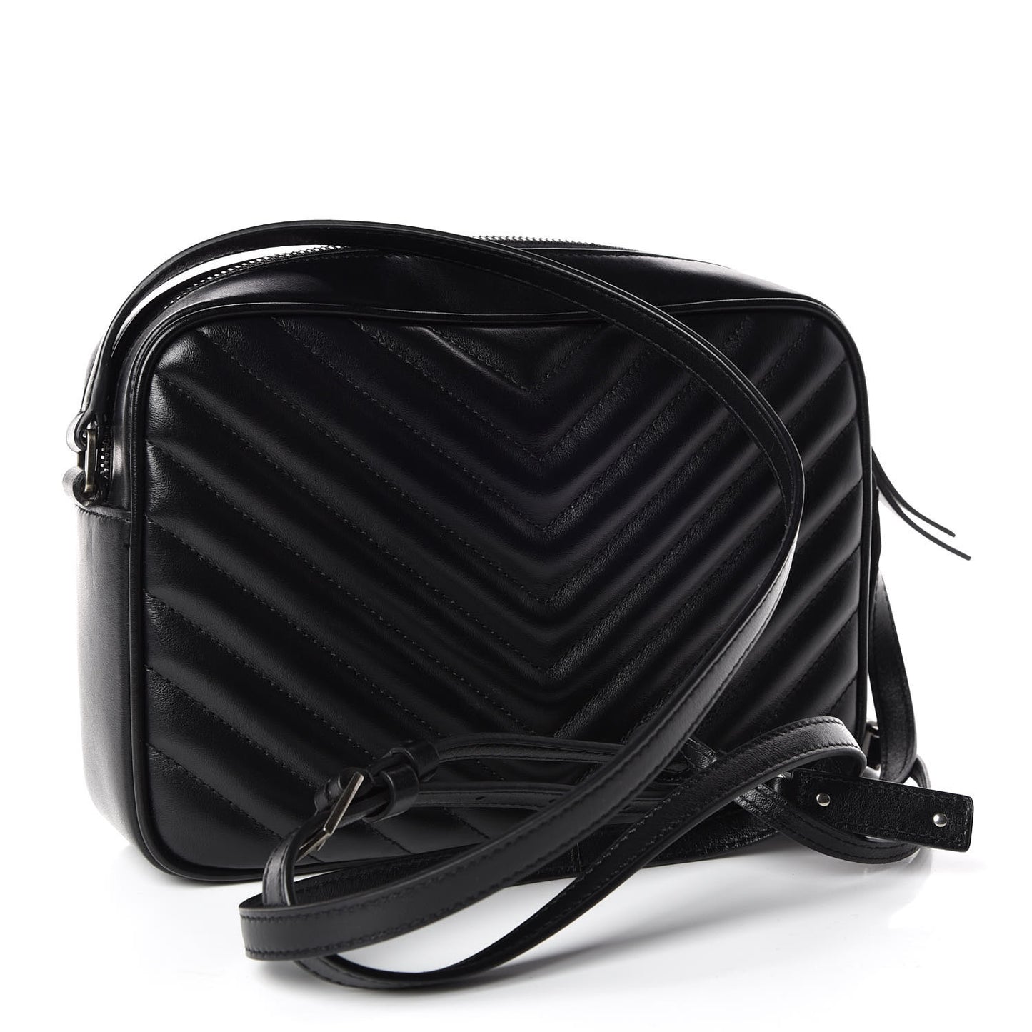 Calfskin Matelasse Monogram Lou Camera Bag Black