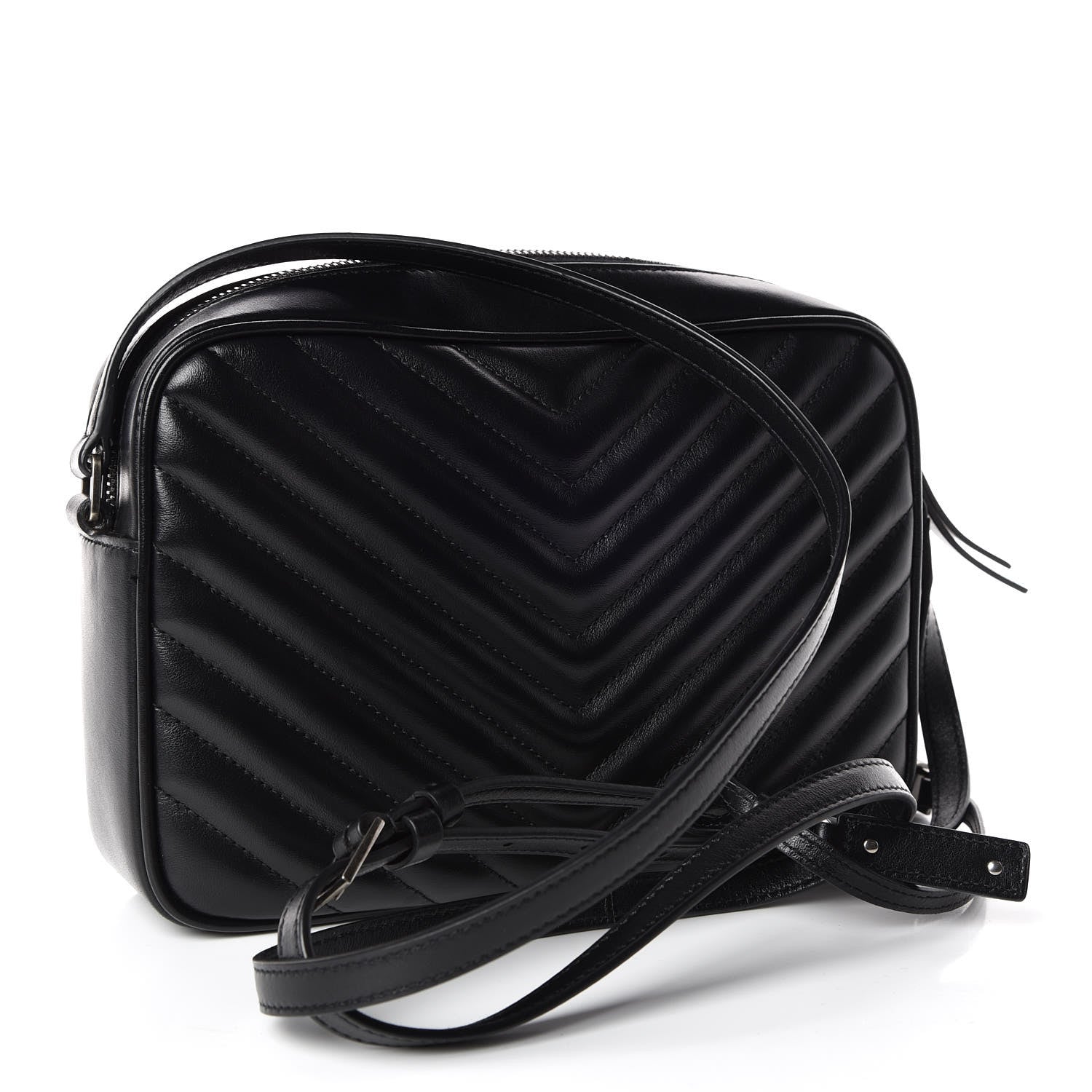 Saint Laurent Calfskin Matelasse Monogram Lou Camera Bag Black 3 of 10