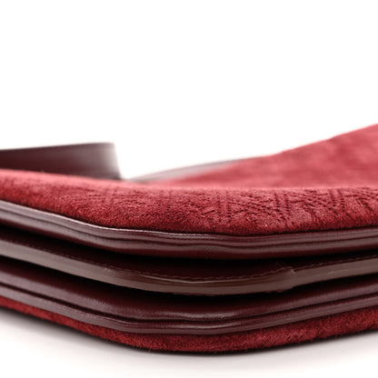 Saint Laurent Suede All-Over Monogram Crossbody Burgundy 10 of 11