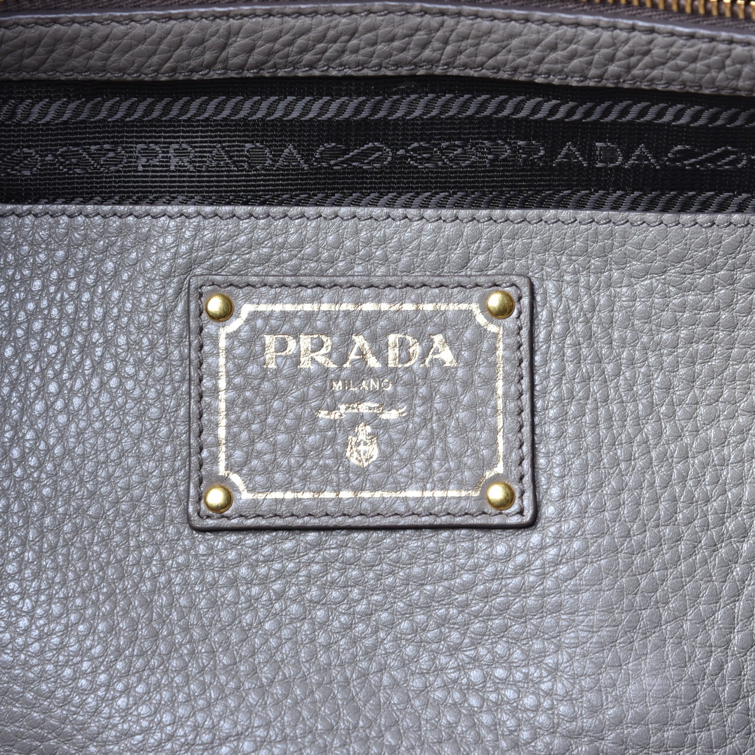 Prada Vitello Daino Large Double Zip Tote Argilla 6 of 8
