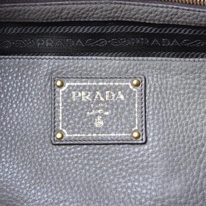 Prada Vitello Daino Large Double Zip Tote Argilla 6 of 8