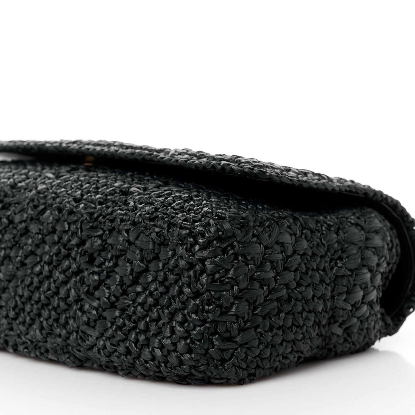 Raffia Monogram Medium Jamie Black