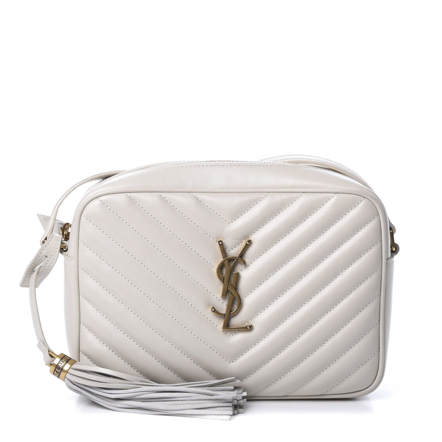 Calfskin Matelasse Monogram Lou Camera Bag Crema Soft