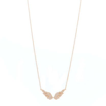 Anita Ko 18K Rose Gold Diamond Wing Necklace 1 of 3