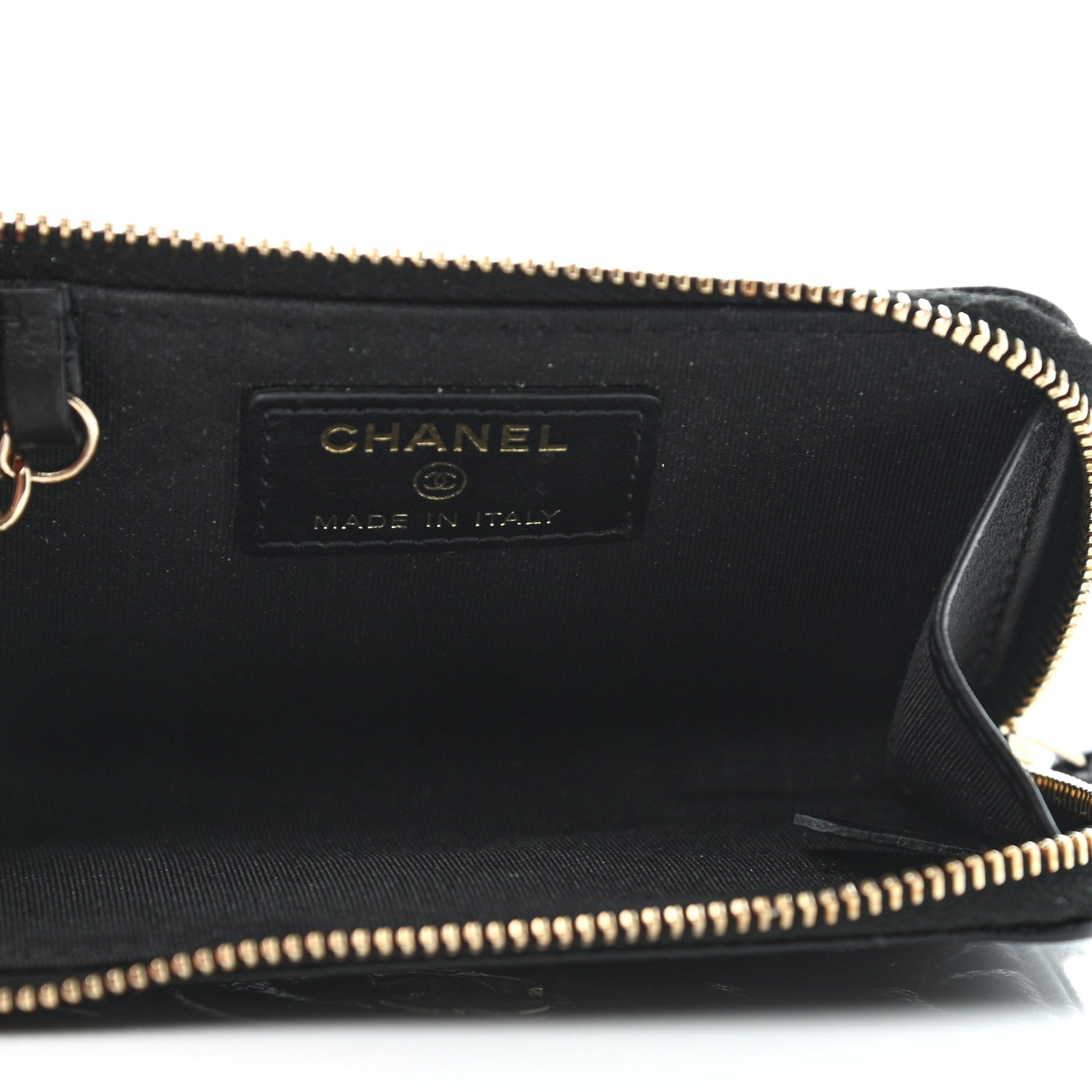 Chanel Caviar Camellia Embossed Key Holder Case Black 5 of 8