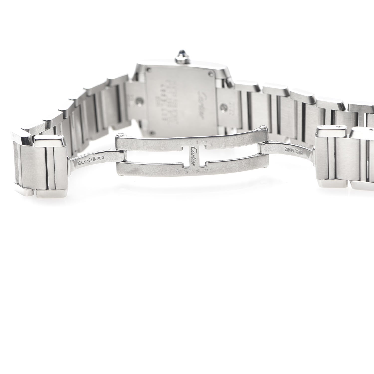 Cartier Stainless Steel 20mm Tank Francaise Quartz Watch Black 6 of 6